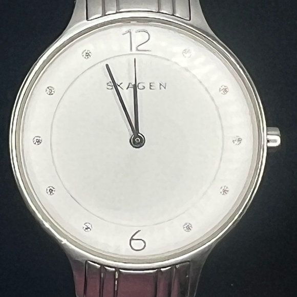 Skagen Denmark Anita Round Silver Stainless Steel Ladies Watch